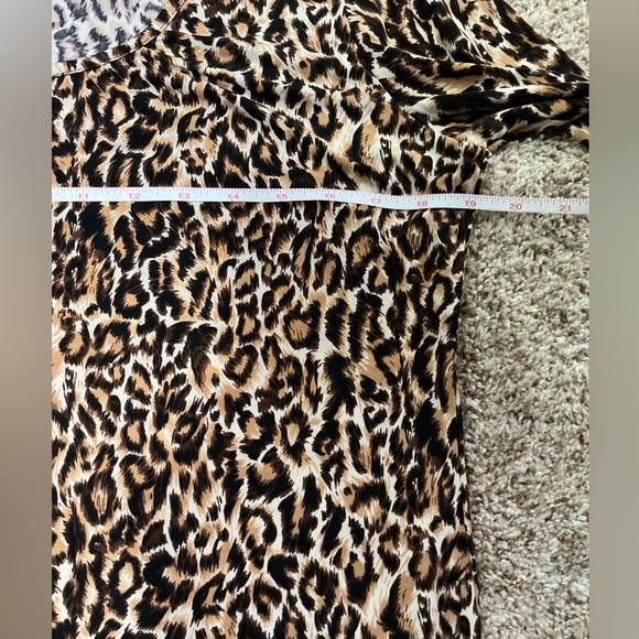 Dress Barn Leopard Print Top Long Sleeve Med - Picture 7 of 7